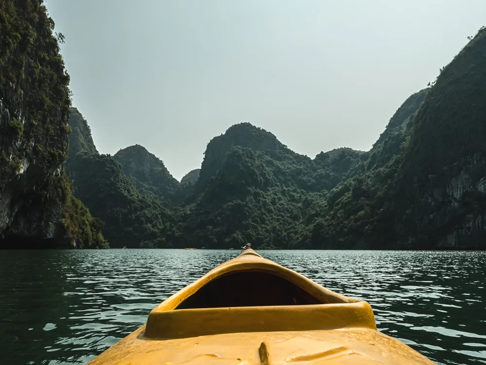 Kayaking in Halong Bay