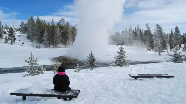 yellowstone national park in feb