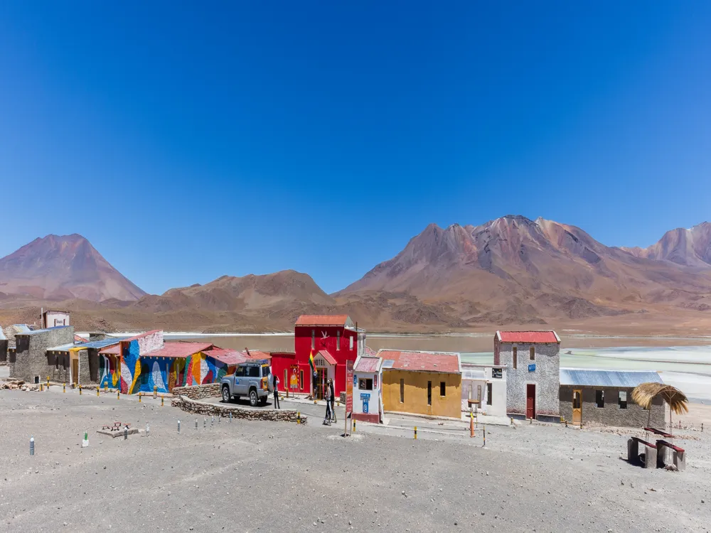 <p><strong>Vibrant Oasis: Laguna Hedionda, Bolivia</strong> ️</p>