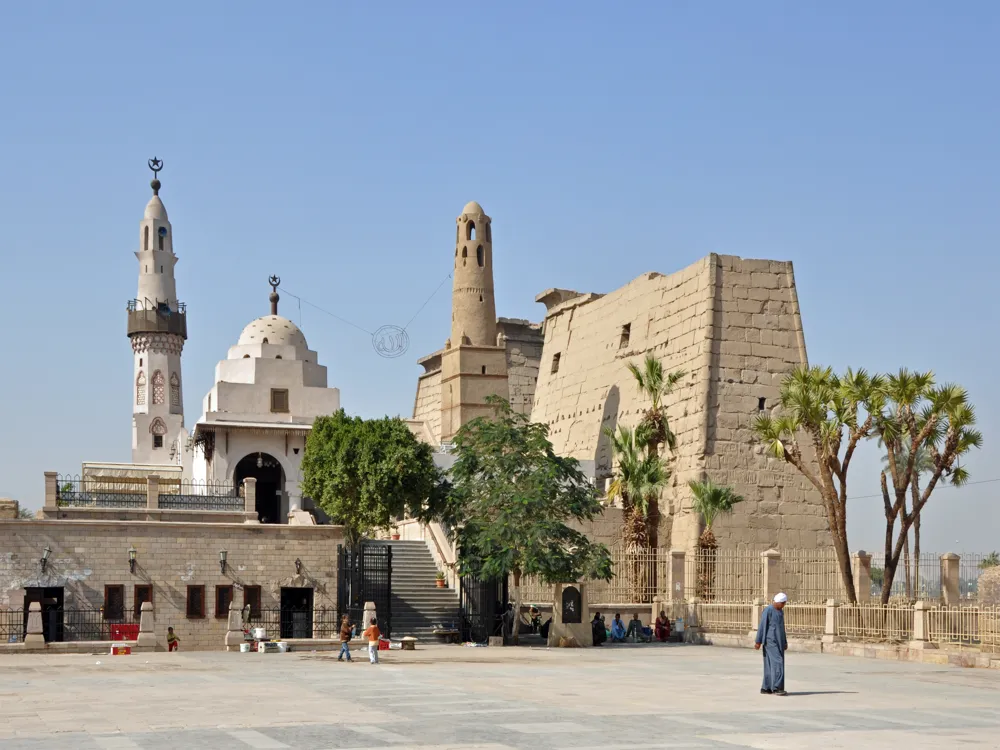 <p><strong>Abu Haggag Mosque at Luxor Temple</strong>.</p>