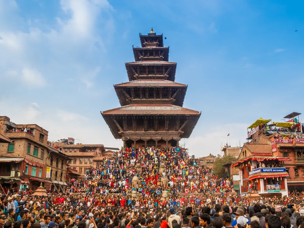 <p><strong>Biskaa Jatra Celebrations at Nyatapola Temple</strong></p>