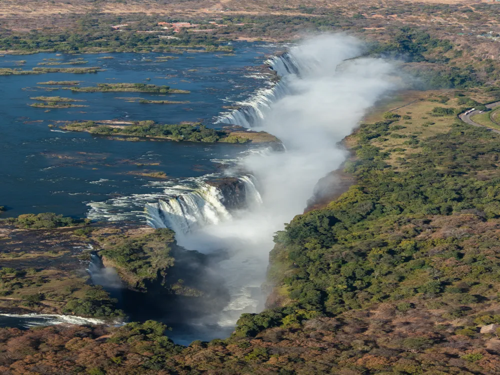 Victoria Falls: Aerial Beauty Divides Nations